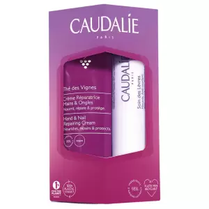 Coffret Caudalie Thé des Vignes – Crème Réparatrice Mains et Ongles & Soin des Lèvres