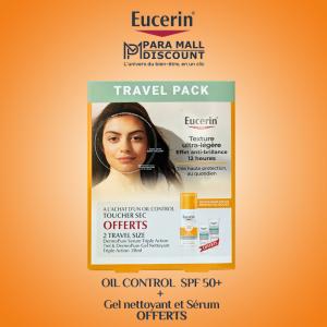 Eucerin Travel Pack – Oil Control Toucher Sec SPF 50+ + Produits Offerts